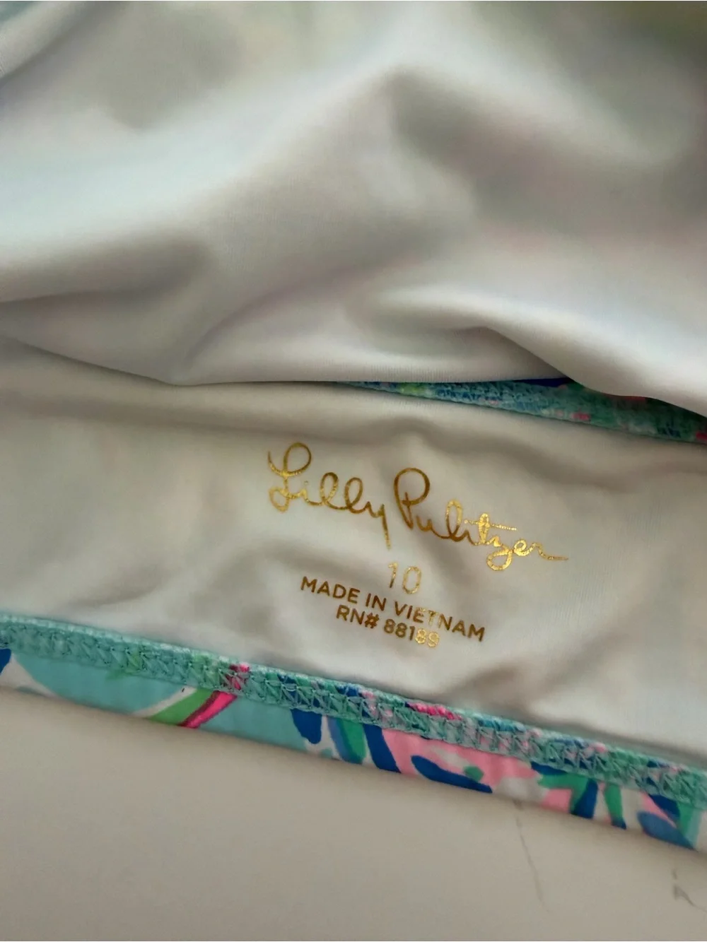Lilly Pulitzer Girls Size 10 Two Piece Bikini Swimsuit Tropical Floral